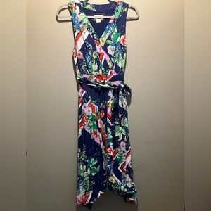 EUC Maeve Anthropologie dress size 6 bright floral sleeveless dress